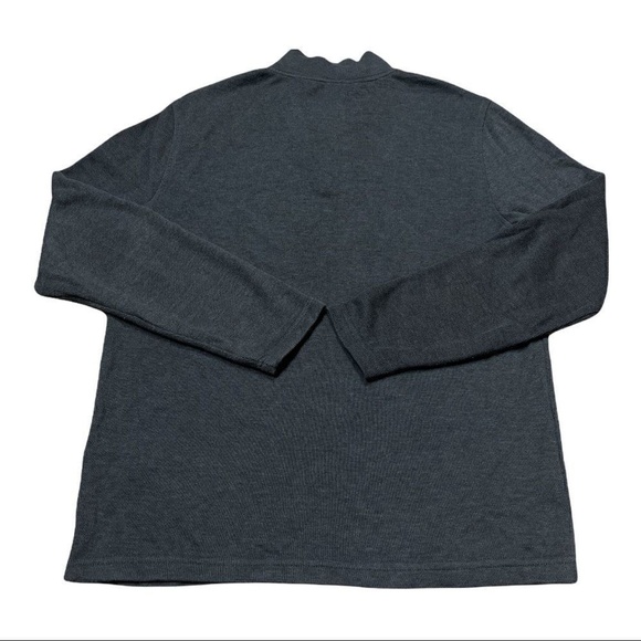 Banana Republic Pullover Mens Large L Gray 1/4 Zip Long Sleeve Mock Neck Sweater - Picture 3 of 4